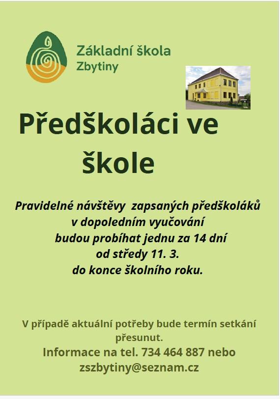 Předškoláci ve&nbsp;škole
